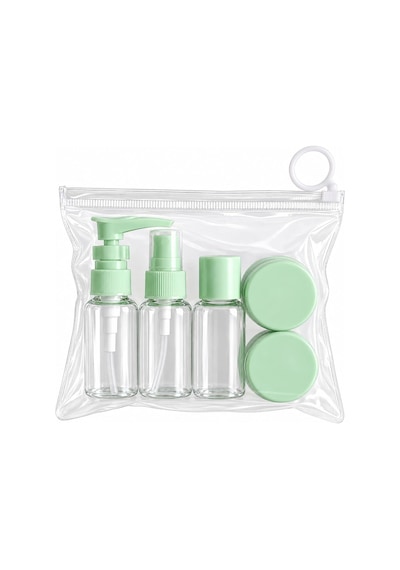 Seyahat Banyo Seti 6 Parça 30 Ml Seyahat Şişeleri, Saklama Kapları, Taşıma Çantalı, Karışık Renk Gönderim