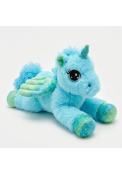 Işıltılı Yatan Peluş At Oyuncak 30 Cm Yumuşacık Bebek Ve Çocuk Uyku Arkadaşı