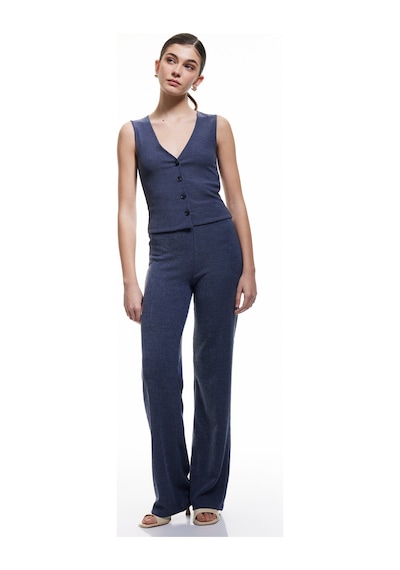 Koton Slim Fit Kolsuz Düğmeli V Yaka Yelek Lacivert 5sak30059ek Lacivert