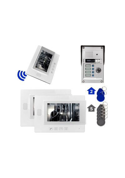 Powermaster 37t4 3 Daire 7'' Görüntülü Diafon Kapı Zili