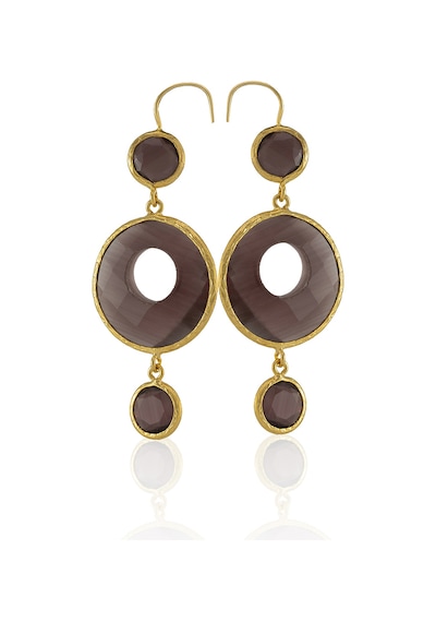 Kadir Jewellery 22 Ayar Altın Kaplama Kadın Sallantılı Küpe -el İşçiliği Ve Hipoalerjenik Küpe Kehribar 75816199