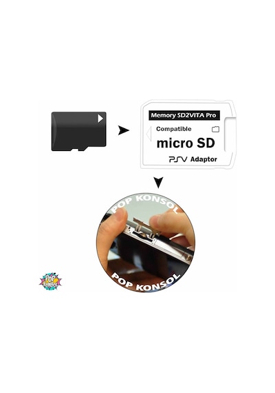 Sd2Vita Adaptör Versiyon 6.0 Vita Hafıza Mikro Sd Çevirici