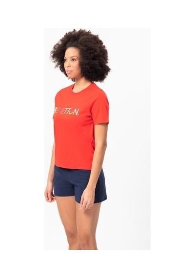 Benetton T-shırt-kırmızı Kırmızı