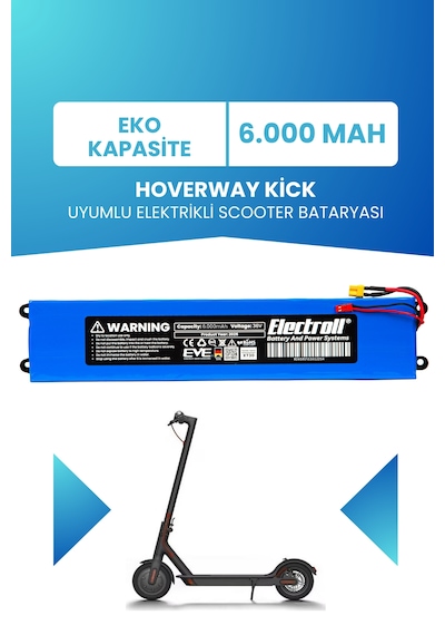 Hoverway Kick Uyumlu Batarya 36v 6.000mah