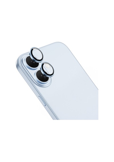 Apple iPhone Uyumlu  16 Frm Mikro Kamera Lens Koruyucu - Gümüş Gümüş