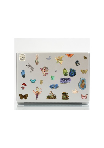 45 Adet Fairycore Botanik Sticker Seti - Etiket Seti Scrapbook Bullet Journal Çok Renkli