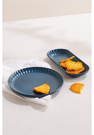 Pasabahce Soft Seramik Pasta Tabağı Mavi - 1 Adet