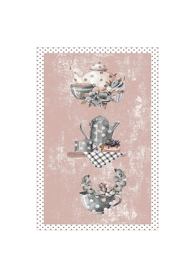 West Home Dijital Baskılı Yıkanabilir Kaymaz Taban Mutfak Halısı Wh 391 Rose