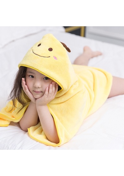 Çocuklar Yumuşak Kapşonlu Havlu, Banyo, Yüzme Veya Plaj İçin Emici Bat Battaniyesi Pink Pig