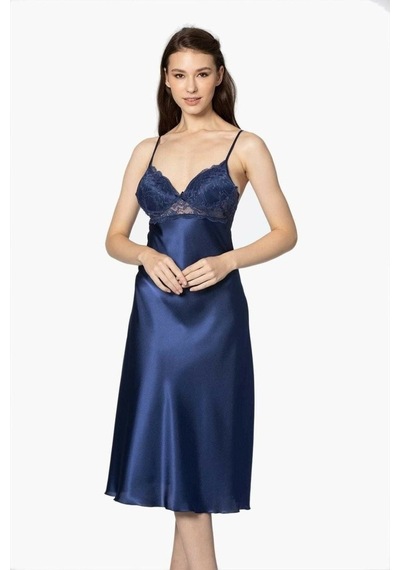 Ceyyiz Pierre Cardin Uzun Saten Sabahlık Gecelik Set 4370