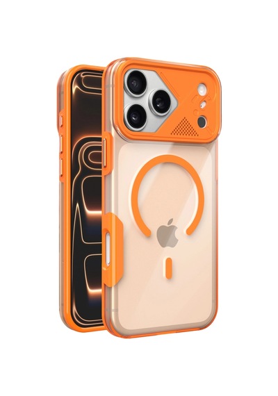 Joko Apple İphone 17 Pro Max Zinko Magsafe Kapak - Turuncu - Turuncu
