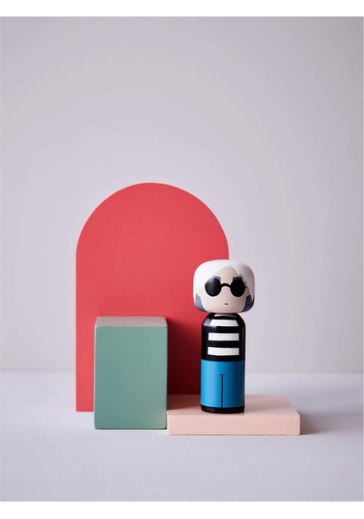Lucie Kaas Andy Dekoratif Figür, El Boyamalı Kokeshi Tarzı, 14,5 Cm Koleksiyon & Figür Beyaz