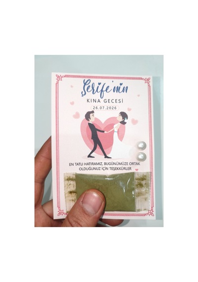 72 Adet Dans Eden Gelin Damat Tasarımlı İnci Küpeli Stick Kına - Söz, Düğün Ve Kına Hediyeliği