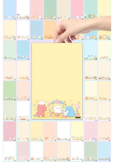 A5 Sumikko Gurashi Bloknot Çizgisiz Defter - 50 Yaprak - Notepad - Not Defteri - Not Kağıdı Çok Renkli Çok Renkli