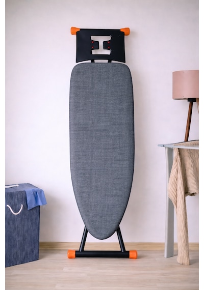 Ütü Masası Kılıfı Büyük Boy İpli Stoperli Keçeli Kılıfı Örtüsü Bezi 55x140cm Grey Koyu Gri