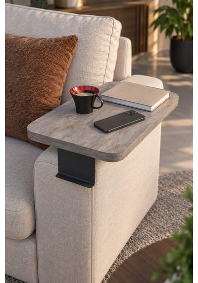 Sulorahome Gri C Sehpa Yan Sehpa 35x20 Cm