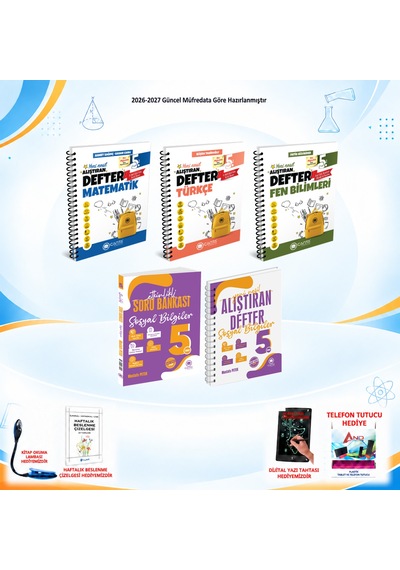 Çanta Yayınları 2026-2027 5. Sınıf Tüm Dersler 5 Kitap Mat-türkçe Soru Hariç Tam Seri Set