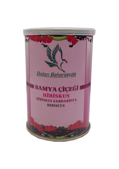 Afrika Bamya Çiçeği Hibiskus Mekke Ü Doğal 100 Gr Teneke Kutu
