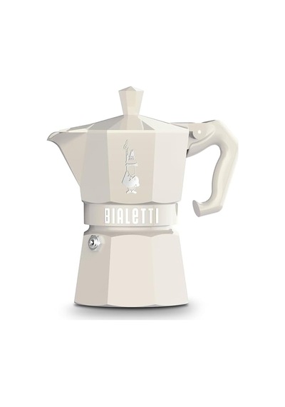 Bialetti - Exclusive: 3 Cups Ocak Üstü Espresso Pişirici - 130ml - Krem Renk - Alüminyum Gövde - Patentli Güvenlik Valfi - Tüm Ocak Türleri İçin Uygundur İndüksiyon Hariç Sku: Smg8690010540683
