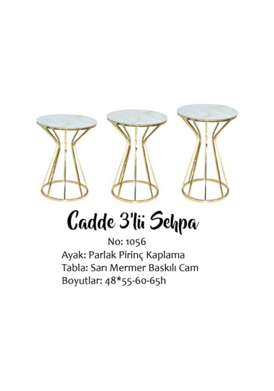 Brc Cadde Zigon Model Metal Çelik Gold Renk Kaplam Siyah Mermer