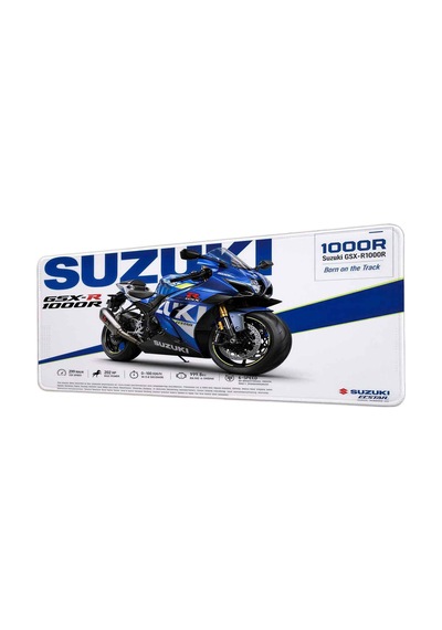 Gsx-r 1000 40x90 Cm Oyuncu Mousepad Kaymaz Taban Büyük Boy Mousepad Beyaz