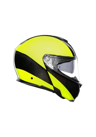 Agv Sport Carbon Yellow Modular Çene Açılır Kask Sarı - Siyah