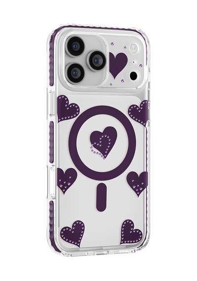 İphone 17 Pro Max Uyumlu Kılıf M-safe Şarj Özellikli Zore Paris Elvo Sert Pc Kapak Bordo