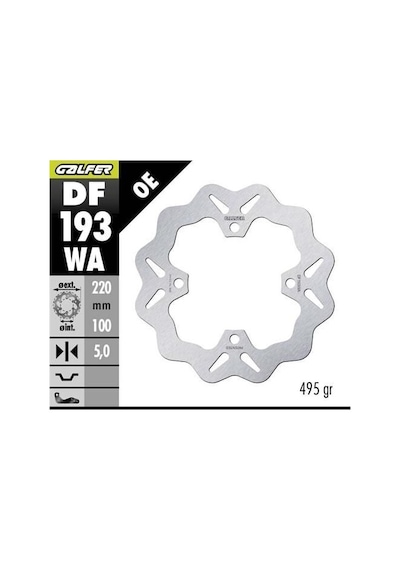 Kawasaki Ninja Zx-6r Arka Fren Diski 220 Mm 2024 Sonrası Galfer Yuvarlak Sabit Disk