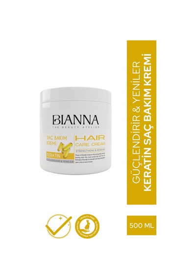 Saç Bakım Kremi Keratin Güçlendiren Ve Yenileyen Saç Bakım Kremi - 500 Ml Saçkrem