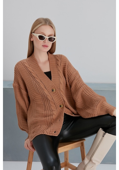 Alisa Kısa Hırka Camel