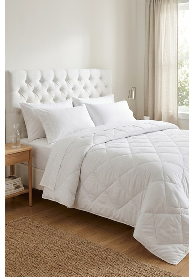Softhome Primera Microfiber Yorgan Çift Kişilik Beyaz