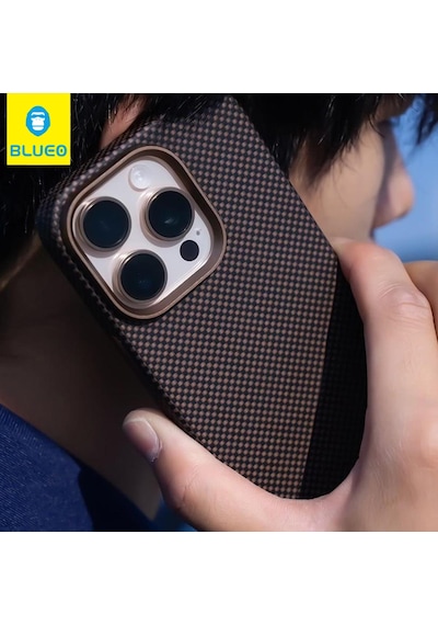 Mr. Gorilla Apple iPhone 16 Pro Max Uyumlu Aramid Karbon Fiber Serigrafi Baskı Magsafe Özellikli Kılıf