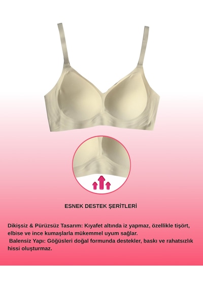 Alya Underwear Kadın Lazer Kesim Dikişsiz Çıkarılabilir Pedli Hayalet Sütyen Siyah Taş Rengi Alya Underwear Kadın Lazer Kesim Dikişsiz Çıkarılabilir Pedli Hayalet Sütyen Siyah Taş Rengi