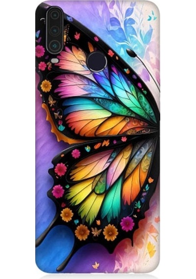 General Mobile Gm 10 Uyumlu Renkli Kanatlı Kelebek Desenli Silikon Kılıf