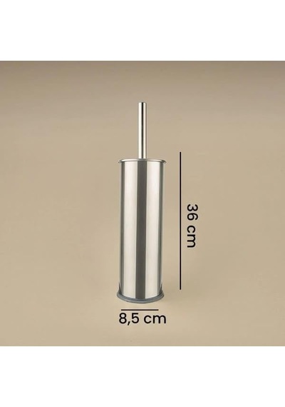 Bath Akıllı Kapaklı Tuvalet Fırçası - Krom - 36 Cm Genel