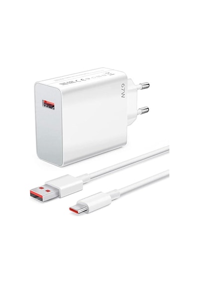 Megatech 67w Turbo Şarj Gösterme Evşarj Kafa + Type-c Şarj Kablosu