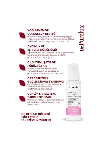 Genital Bölge Sıkılaştırıcı, Anti-aging 30 +spf Güneş Bakım Kremi Ton Eşitleyici & Aydınlatıcı