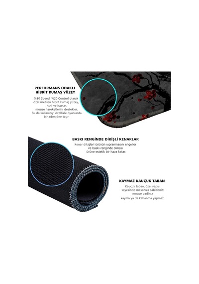 Porge Gamer Mouse Pad 90x40 Mouse Pad Xxl Büyük Oyuncu Koi Mousepad Koi Fish, 90x40 Cm 3mm Kalınlık