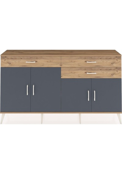 Arges Konsol 2 Raflı 3 Çekmeceli 4 Kapaklı 176x30x99 Çam-antrasit Çam-antrasit/çam Arges Konsol 2 Raflı 3 Çekmeceli 4 Kapaklı 176x30x99 Çam-antrasit Çam-antrasit/çam