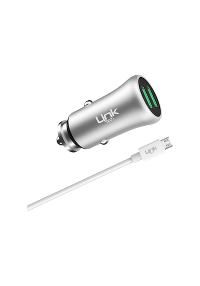 Linktech M581 12W 2.4A Metal Araç Şarj Aleti Ve Micro Usb Kablo S