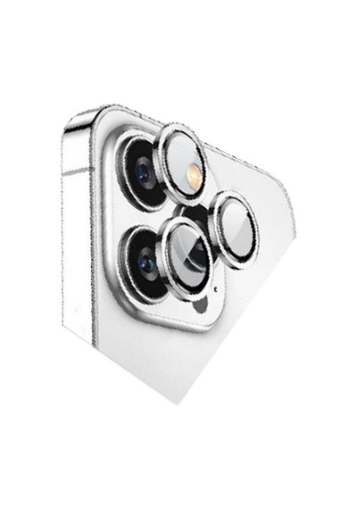 Apple İphone 15 Pro Max Bilvis Titan Kamera Lens Darbeye Dayanıklı İnce Hafif - Gümüş