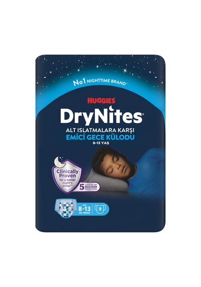 Huggies Drynites Gece Külodu Erkek 8-13 Yaş 9'lu - 4 Adet Tarı 8 - 13 Yaş