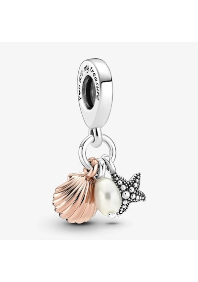 Nur Silver Deniz Kabuğu, Deniz Yıldızı Ve İncili Gümüş Charm Nur-bl00282