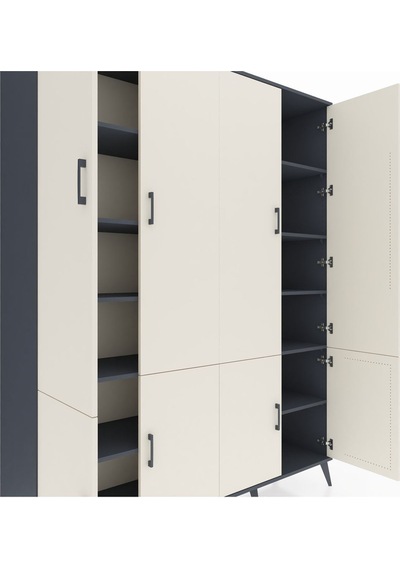 Hyperion Gardrop 10 Raflı 8 Kapaklı 176x44x221 Antrasit-aytaşı/antrasit Aytaşı/antrasit Hyperion Gardrop 10 Raflı 8 Kapaklı 176x44x221 Antrasit-aytaşı/antrasit Aytaşı/antrasit