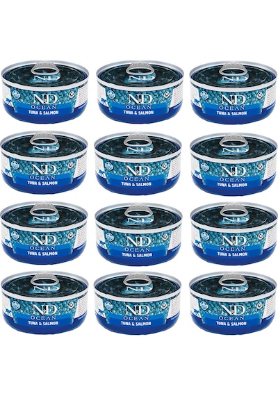 N&D Ocean Ton Balığı ve Somonlu Yetişkin Kedi Konservesi 12 x 70 G