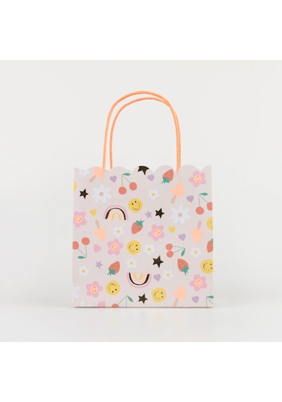 Meri Meri - Happy Face Icons Party Bags - Mutlu Yüz Semboller Parti Çantaları X8 Tüm Yaşlar