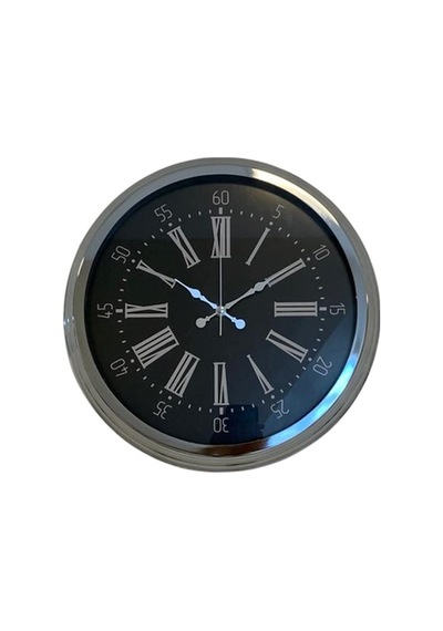 Dark Elegance 40 Cm Metal Krom Duvar Saati Çok Renkli