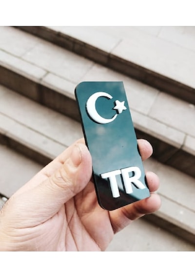 Siyah Bayrak Plakalık Logosu Pleksi