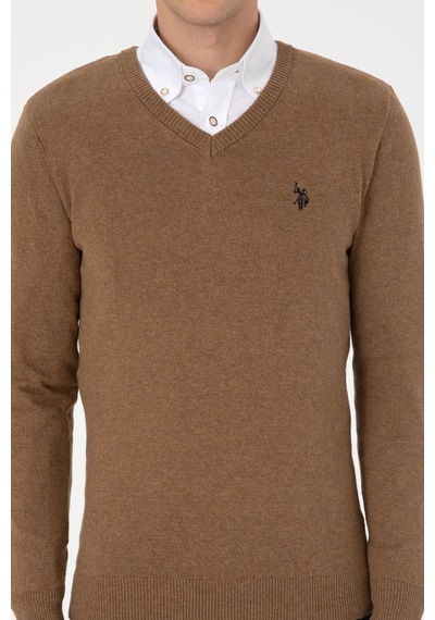 U.S. Polo Assn. U.s. Polo Assn. Erkek Haki Melanj Kazak /triko 50313662-vr125