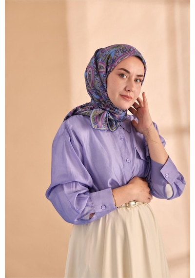 Silk Home Yaz Esintisi Eşarp 150002-02 Mavi, Mor, Erguvan, Yeşil